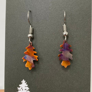 Copper Oak Leaf Earrings