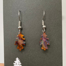 Load image into Gallery viewer, Copper Oak Leaf Earrings