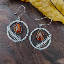 Load image into Gallery viewer, Fern and Amber Earrings