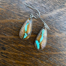 Load image into Gallery viewer, Royston ribbon turquoise earrings