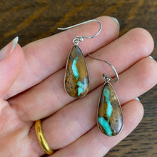 Load image into Gallery viewer, Royston ribbon turquoise earrings