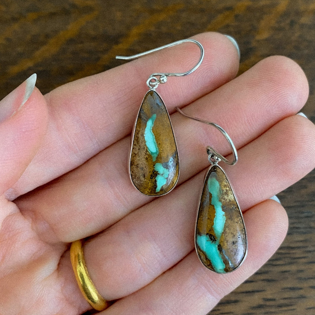 Royston ribbon turquoise earrings