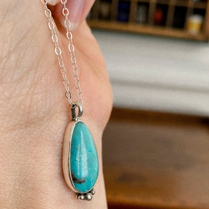 Skyhorse turquoise dewdrop necklace