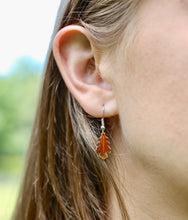 Load image into Gallery viewer, Copper Oak Leaf Earrings