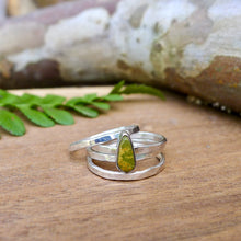 Load image into Gallery viewer, Green Turquoise Stacking Ring Set, Size 6.5