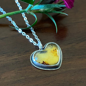 Amber Heart Necklace