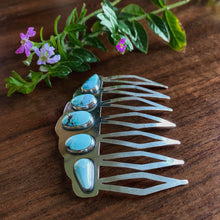 Load image into Gallery viewer, Turquoise Crown Hair Comb