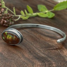 Load image into Gallery viewer, Fire Agate Open Cuff Bracelet