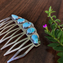 Load image into Gallery viewer, Turquoise Crown Hair Comb