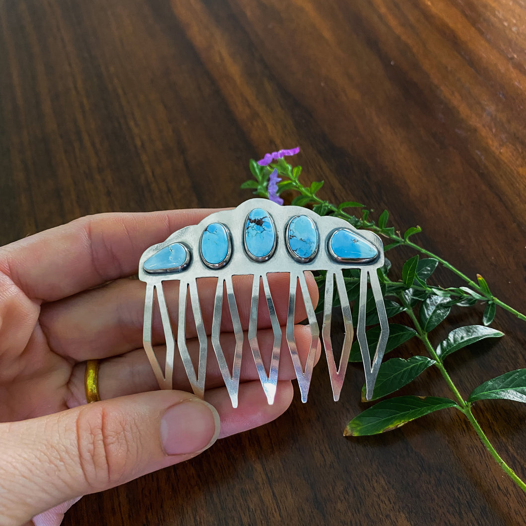 Turquoise Crown Hair Comb